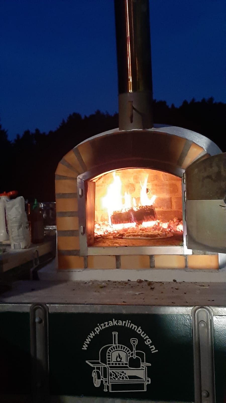 Pizza-oven van dichtbij